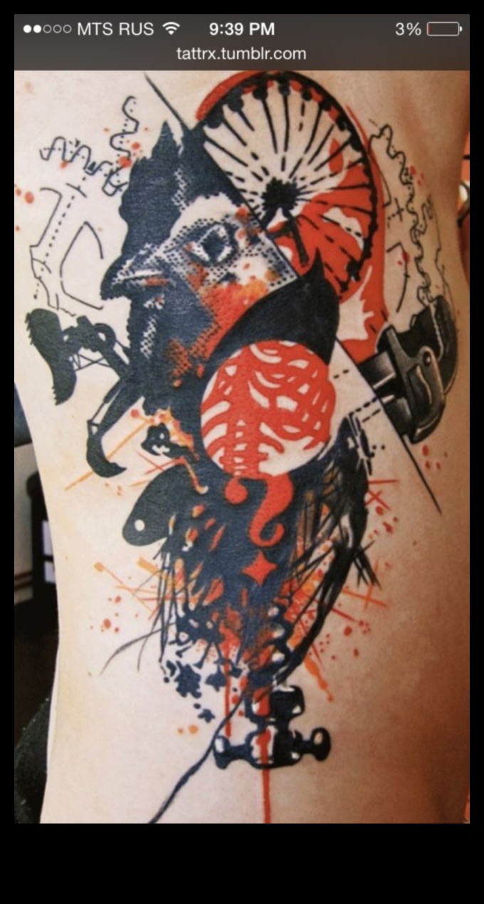 Abstraktas izteiksmes tetovējumi, kas salauž pelējumu 3 Abstraktas izpausmes: netradicionālā iekļaušana tetovējumu dizainā